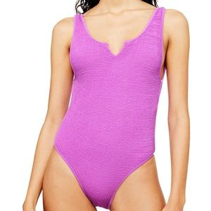 TOPSHOP - Crinkle Notch One-Piece Swimsuit NWT